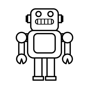 robot child toy flat style icon