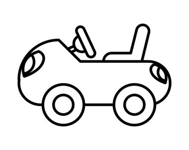 car child toy flat style icon