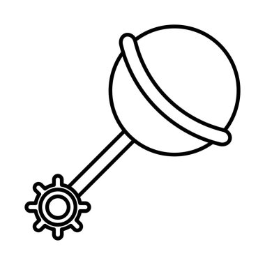 jingle bell child toy flat style icon