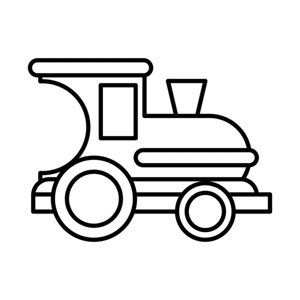 Милый поезд детская игрушка плоский стиль значок — стоковый вектор