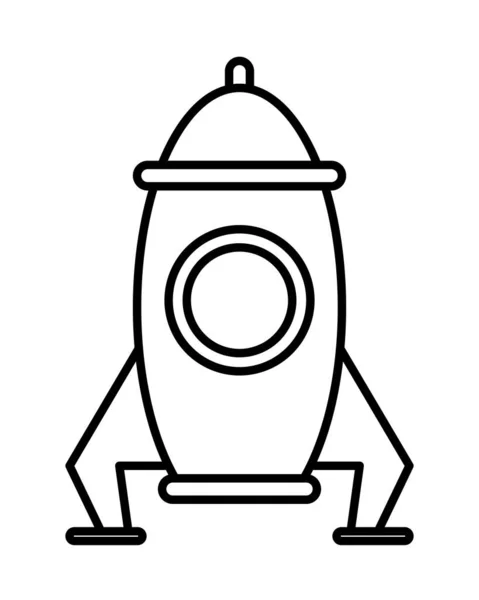 Rocket child toy flat style icon — 图库矢量图片