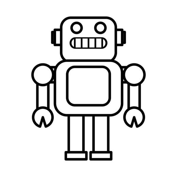 Robot child toy flat style icon — Stock Vector