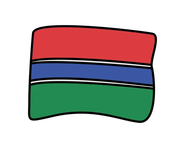 Gambia bandera país aislado icono — Vector de stock