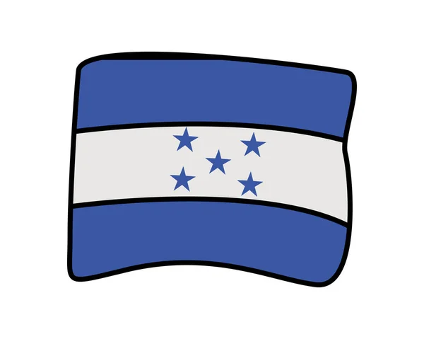 Honduras vlag land geïsoleerd pictogram — Stockvector