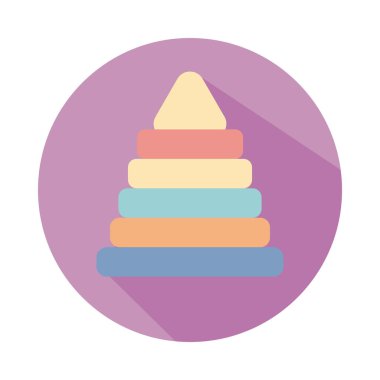 Halkalar çocuk oyuncağı blok biçimi simgesini yığın