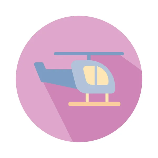 Icône de style bloc jouet enfant volant hélicoptère — Image vectorielle