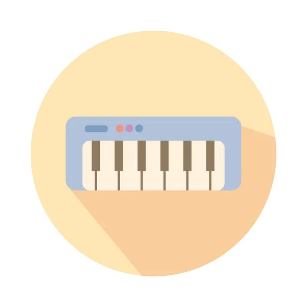 Piano instrument bloc de musique style icône — Image vectorielle