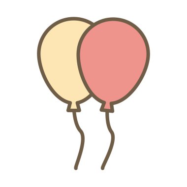 balonlar helyum yüzen blok biçimi simgesi