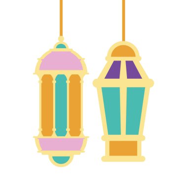 Ramazan Kareem fenerleri simgeleri asıyor