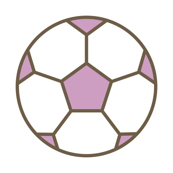 Футбольна куля дитяча іграшка блок стиль значок — стоковий вектор