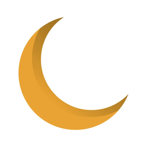 Eid mubarak måne symbol isolerad ikon — Stock vektor