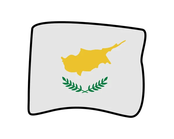 Απομονωμένο εικονίδιο χώρας σημαίας cyprus — Διανυσματικό Αρχείο