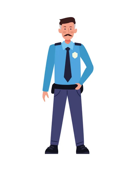 Polis memuru Avatar karakter simgesi — Stok Vektör