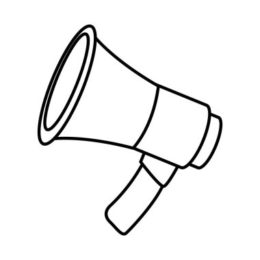 Megafon reklam sembol siyah beyaz