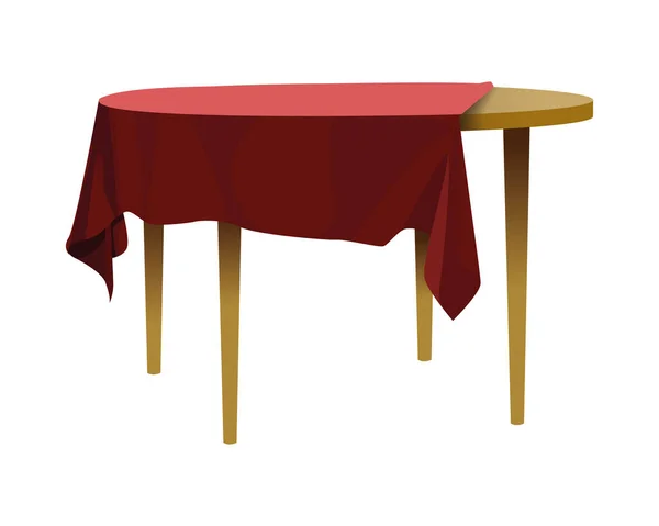 Дерев'яні меблі для столу ізольована ікона — стоковий вектор