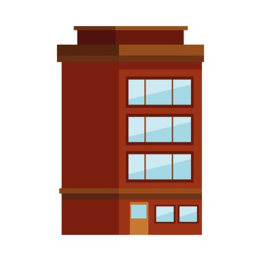 Pencereleri izole edilmiş simgeye sahip bina