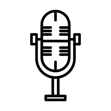 Mikrofon radyo aygıtı izole edilmiş simge