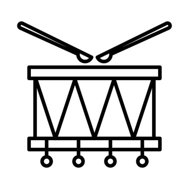 davul müzik aleti izole edilmiş simge