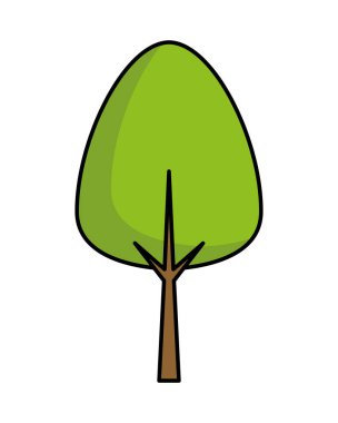 Ağaç bitkisi doğa izole simgesi