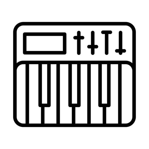Instrumento de piano ícone isolado musical —  Vetores de Stock