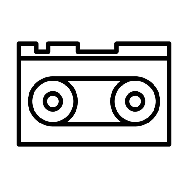 Значок ретро-аудиоустройства кассеты — стоковый вектор