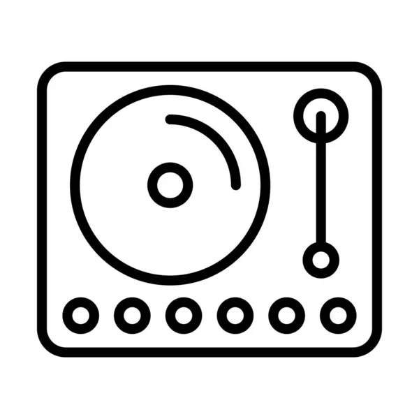 Long play player isolated icon — Stock Vector