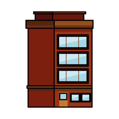 Pencereleri izole edilmiş simgeye sahip bina