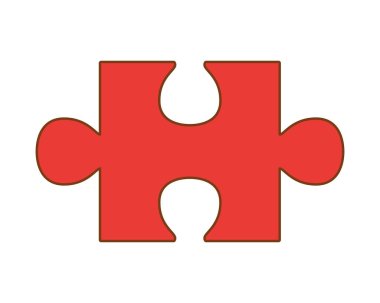 yapboz oyunu parçası izole edilmiş simgesi