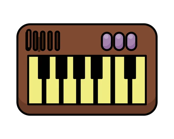 Piano instrument musical flat style icon — Stock vektor