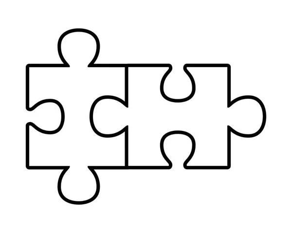 퍼즐 퍼즐 조각 고립 된 아이콘 — 스톡 벡터
