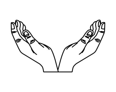 İnsan elleri izole edilmiş simgeyi kaldırıyor