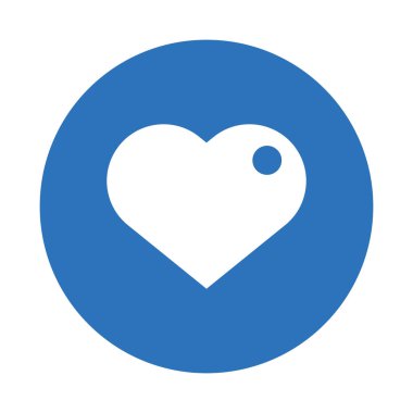 kalp aşk figürü izole edilmiş simge