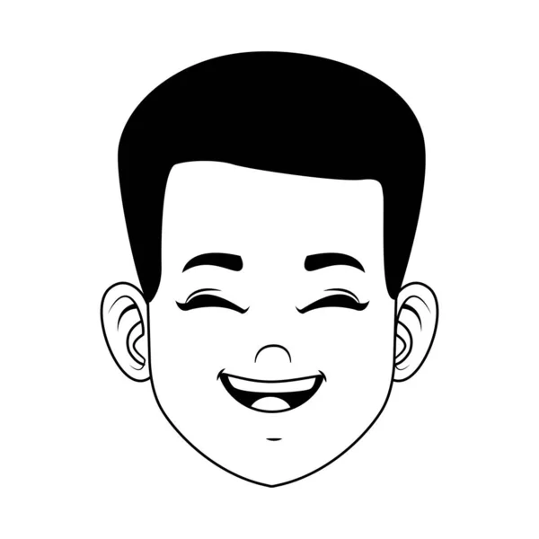 Χαρούμενο μικρό αγόρι κεφάλι avatar χαρακτήρα — Διανυσματικό Αρχείο