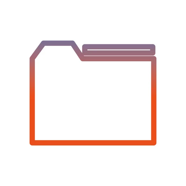 Dossier fichier document icône isolée — Image vectorielle