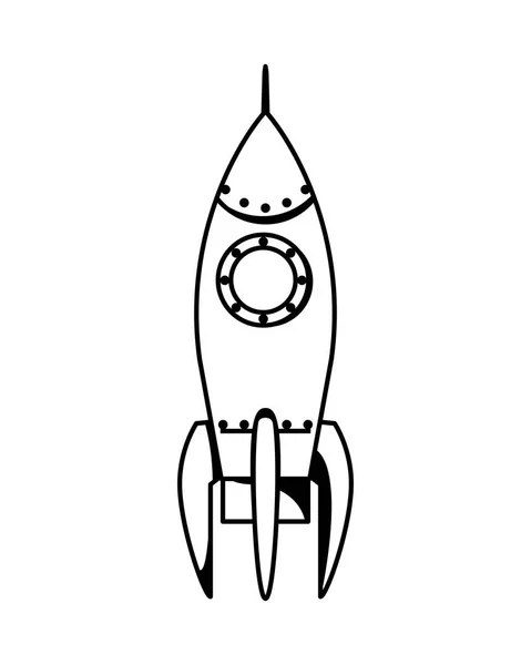 Space rocket startup launcher icon — Stock Vector