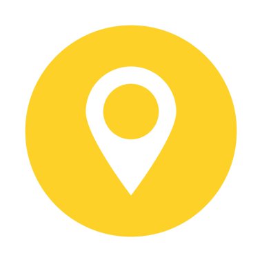 iğne işaretleyici konumu izole edilmiş simge