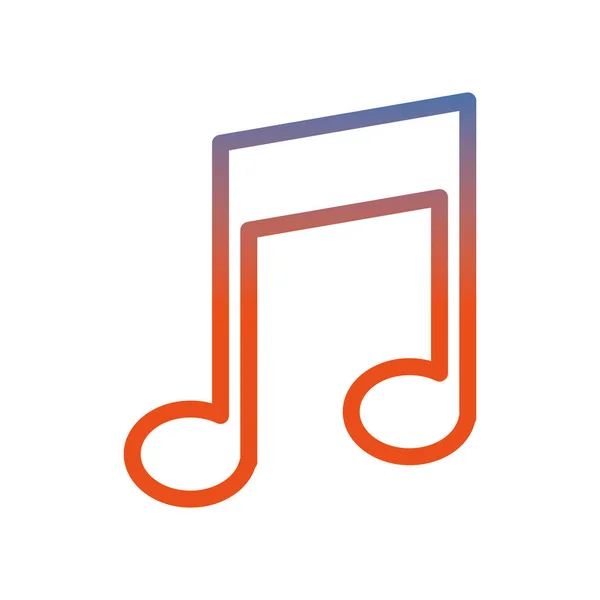 Ljud isolerad ikon för musik anteckning — Stock vektor