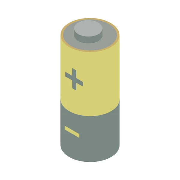 Niveau de puissance de batterie icône isolée — Image vectorielle