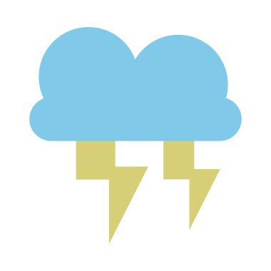 Fırtına hava sembolü izole edilmiş simge