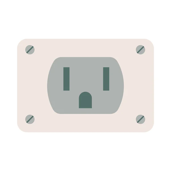 Elektrisk anslutning uttag isolerad ikon — Stock vektor