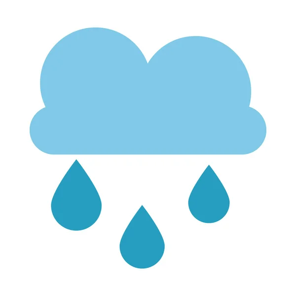 Symbole météo nuage pluvieux icône — Image vectorielle