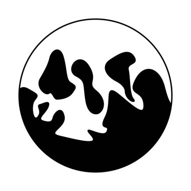 Ay uydu alanı izole edilmiş simgesi