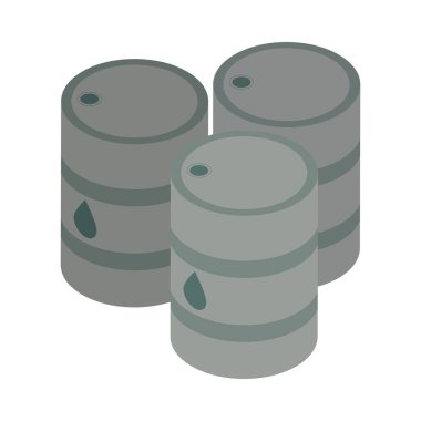 Nükleer varil metalik izole simge