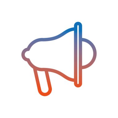 megafon ses aygıtı izole edilmiş simge