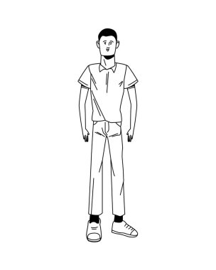 Genç adam avatar karakter simgesi