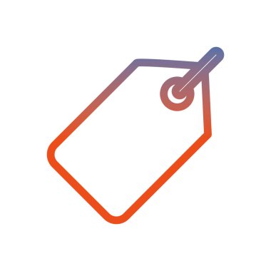 etiketi ticari asılı izole simgesi