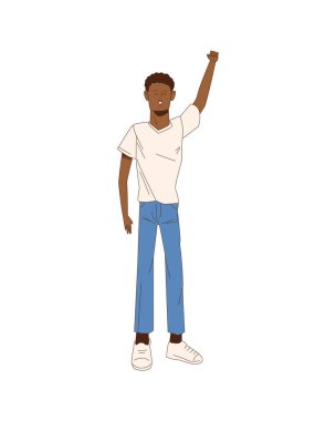 Genç Afro Adam Avatar karakter simgesi