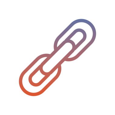 İzole edilmiş bağlantı sembolü tasarımı simgesi