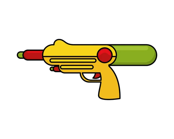 Juguete pistola de agua aislado icono — Vector de stock