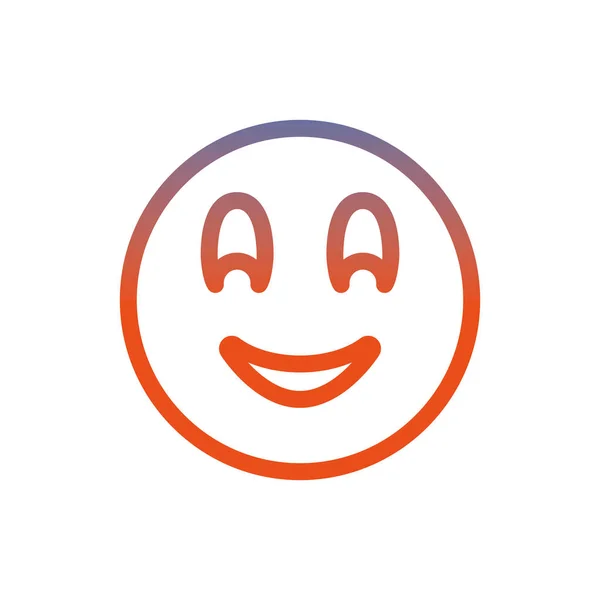 Sonriente chat emoticono icono aislado — Vector de stock